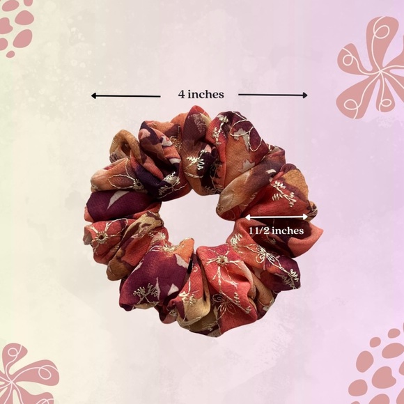 Floral Patterned Scrunchie - Picture 4 of 4